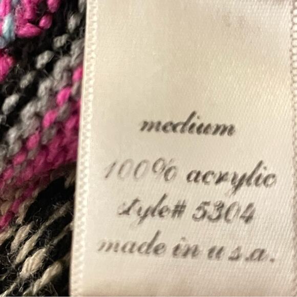 Alya women's open front patterned cardigan size medium M B16 - Picture 3 of 4